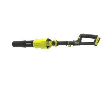 Sun Joe 24V-TBP-LTE | 2-in-1 Handheld + Pole Leaf Blower Kit | W/ 2.0-Ah Battery + Charger | Includes 3 Nozzle Connections (Refurbished) | In-Store Exclusive