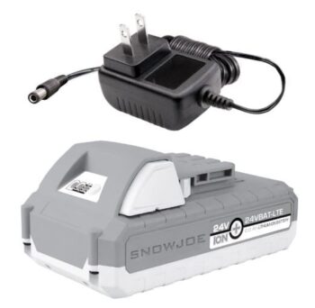 Restored Snow Joe + Sun Joe 2.0Ah Battery & Charger | CERTIFIED AUTHENTIC iON+ 24VBAT-LTE & Charger Combo Pack | EcoSharp LITE Lithium-Ion Battery | 24 Volt | 2.0 Ah (Refurbished)